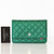 CHANEL Chanel Classic Wallet On Chain 18S Emerald Green Caviar light gold  hardware 