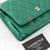 CHANEL Chanel Classic Wallet On Chain 18S Emerald Green Caviar light gold  hardware 