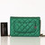 CHANEL Chanel Classic Wallet On Chain 18S Emerald Green Caviar light gold  hardware 