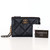 CHANEL Chanel 23C 19 Wristlet Pouch Black Lambskin with multi-tone hardware 