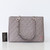 CHANEL Chanel GST Gray Taupe Quilted Caviar with silver hardware 