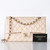 CHANEL Chanel Classic Medium Flap 20C Ivory Light Beige Quilted Caviar with light gold hardware 