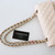 CHANEL Chanel Classic Medium Flap 20C Ivory Light Beige Quilted Caviar with light gold hardware 