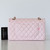 CHANEL Chanel Classic Medium Flap 22P Light Pink Quilted Caviar Light Gold Hardware 