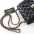 CHANEL Chanel Classic Mini Square Flap Black Quilted Lambskin Light gold hardware 