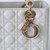 DIOR Dior Medium Lady Dior White Cannage Lambskin Pale Gold Hardware 