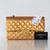 CHANEL Chanel Classic Medium Flap 23C Gold Quilted Calfskin Brushed Gold Hardware 