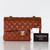 CHANEL Chanel Classic Small Flap 23A Golden Brown/Caramel  Quilted Caviar Light Gold Hardware 