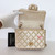 CHANEL Chanel Classic Mini Square Flap 21P Metallic Gold Quilted Lambskin Light Gold Hardware 