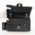 CHANEL Chanel Classic Medium Flap Black Quilted Caviar Gold Hardware 