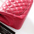CHANEL Chanel Classic Mini Square Flap 18B Raspberry Red Quilted Caviar Silver Hardware 