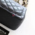 CHANEL Chanel Classic Mini Square 18B Black Quilted Caviar Light Gold Hardware 