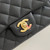 CHANEL Chanel Classic Mini Square Flap 18B Black Quilted Caviar Light Gold Hardware 