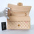CHANEL Chanel Classic Medium Flap Beige Clair Quilted Caviar Gold Hardware 
