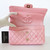 CHANEL Chanel  Classic Medium Flap 19S Iridescent Pink Quilted Caviar Light Gold Hardware 