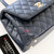 CHANEL Chanel Mini/Small Coco Handle 21P Navy Quilted Caviar Light Gold Hardware Lizard Embossed Top Handle 