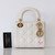 DIOR Dior Mini Lady Dior Latte Cannage Lambskin Pale Gold Hardware 