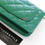 CHANEL Chanel Classic Wallet On Chain 18S Emerald Green Quilted Caviar Light Gold Hardware 