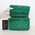 CHANEL Chanel Classic Wallet On Chain 18S Emerald Green Quilted Caviar Light Gold Hardware 