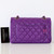 CHANEL Chanel Classic Small Flap 22A Purple Quilted Caviar Light Gold Hardware 