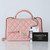 CHANEL Chanel Classic Mini Rectangular Flap Top Handle  23K Light Pink Lambskin Light Gold Hardware 