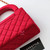 CHANEL Chanel 23K Nano Kelly Shopping Bag Red Jersey Brushed Gold Hardware 