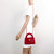 CHANEL Chanel 23K Nano Kelly Shopping Bag Red Jersey Brushed Gold Hardware 