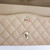 CHANEL Chanel Classic Medium Flap 19S Iridescent Beige Quilted Caviar Light Gold Hardware 