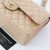 CHANEL Chanel Classic Medium Flap 19S Iridescent Beige Quilted Caviar Light Gold Hardware 