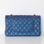 CHANEL Chanel Classic Medium Flap 19S Iridescent Blue Quilted Caviar Light Gold Hardware 