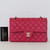 CHANEL Chanel Classic Small Flap 21A Dark Pink Quilted Caviar Light Gold Hardware 