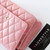 CHANEL Chanel Classic Wallet on Chain 19S Iridescent Pink Quilted Caviar Light Gold Hardware 