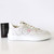 CHANEL Chanel CC White Calfskin Sneakers 37.5 