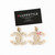 CHANEL Chanel 20B Coco Pearl Crystal  CC Drop Clip Earrings Gold hardware 