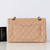 CHANEL Chanel Classic Small Flap Beige Quilted Caviar Silver Hardware 