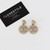 CHANEL Chanel 19V CC Round Drop Earrings Faux Pearls  Champagne Gold tone 