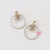 CHANEL Chanel 22B Crystal Pearl CC Drop Pearly White Knocker Hoop Earrings Light Gold 