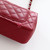 CHANEL Chanel Classic Mini Rectangular 17B Red Quilted Caviar Silver Hardware 