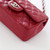 CHANEL Chanel Classic Mini Rectangular 17B Red Quilted Caviar Silver Hardware 