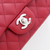 CHANEL Chanel Classic Mini Rectangular 17B Red Quilted Caviar Silver Hardware 