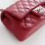 CHANEL Chanel Classic Mini Rectangular 17B Red Quilted Caviar Silver Hardware 