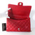 Chanel Clutch with Chain Flap 12A Red Quilted Caviar Silver Hardware