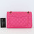 CHANEL Chanel Classic Small Flap 19C Barbie Pink Quilted Caviar Light Gold hardware 