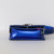 CHANEL Chanel Mini Le Boy 14S Blue Quilted Patent Gun Metal Hardware 