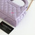 CHANEL Chanel 24P Nano Kelly Purple Quilted Calfskin Brushed Gold Hardware 