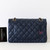 CHANEL Chanel Classic Small Flap 21B Navy Quilted Caviar Light Gold Hardware 