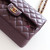 CHANEL Classic Small  Flap 24B Burgundy Quilted Lambskin Rose Gold Hardware 