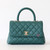 CHANEL Coco Handle 21A Green Quilted Caviar Light Gold Hardware 