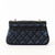 CHANEL Phone Holder with Chain 25S Black Quilted Lambskin Light Gold Hardware 