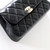 CHANEL Phone Holder with Chain 25S Black Quilted Lambskin Light Gold Hardware 